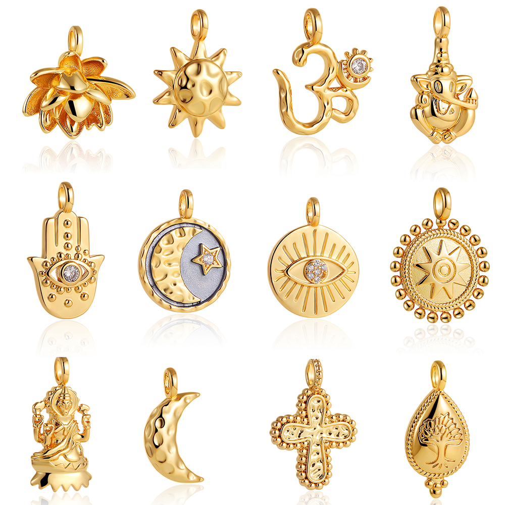 Dainty Sun Moon Star Cross Evi - Charm Necklace Dainty บทวิจารณ์และราคา