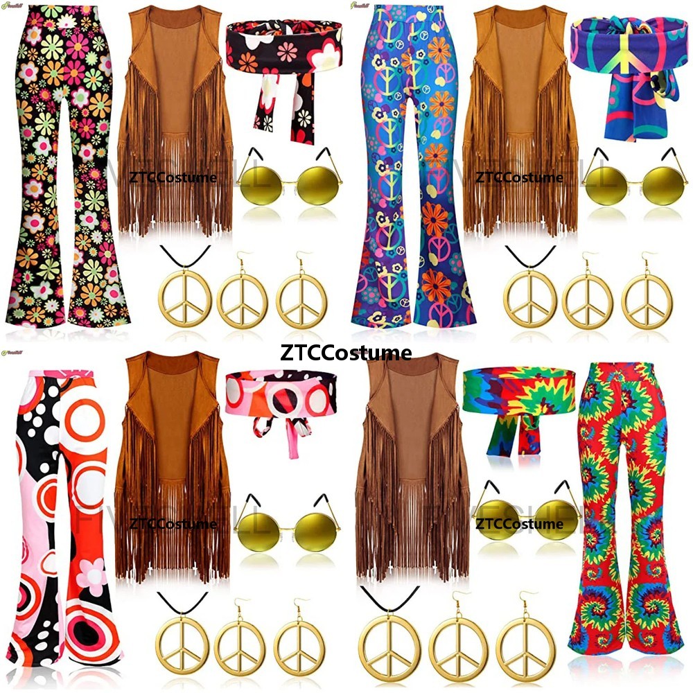 Hippie Costume Women 60s 70s P - Women'S Accessories In The 60S บทวิจารณ์และราคา