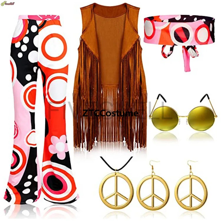 Hippie Costume Women 60s 70s P - Women'S Accessories In The 60S บทวิจารณ์และราคา