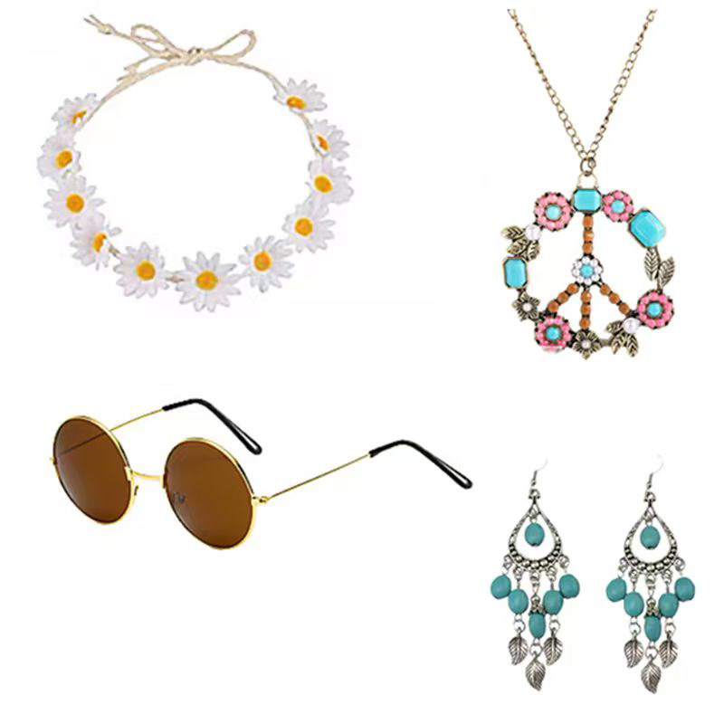 PESENAR Hippie Costume Accesso - Women'S Accessories In The 60S บทวิจารณ์และราคา