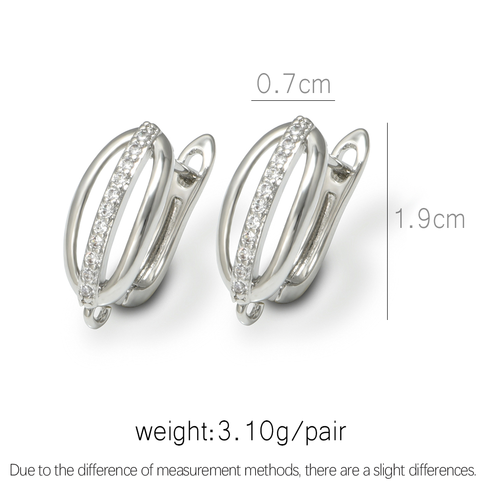 1 Pair 18K Gold Plated Brass C - Women Accessories Earrings บทวิจารณ์และราคา