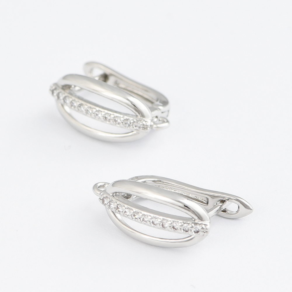 1 Pair 18K Gold Plated Brass C - Women Accessories Earrings บทวิจารณ์และราคา