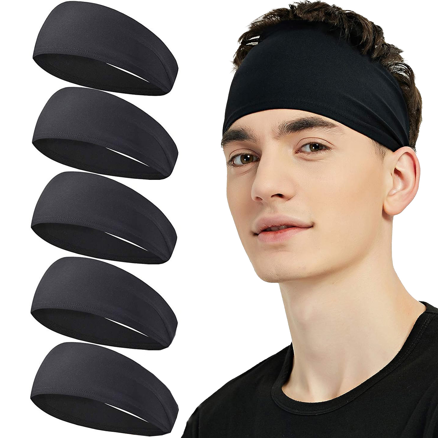 Sweatband for Men Women Elasti - Women'S Yoga Accessories บทวิจารณ์และราคา