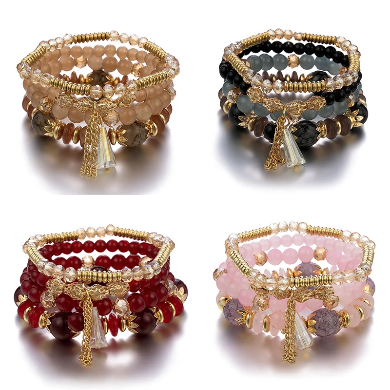 4Pcs New Tassel Charm Beads Br - Women Accessories Gift Set บทวิจารณ์และราคา