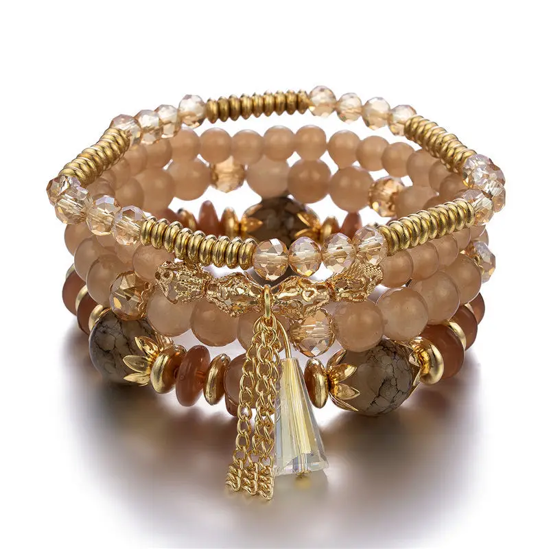 4Pcs New Tassel Charm Beads Br - Women Accessories Gift Set บทวิจารณ์และราคา