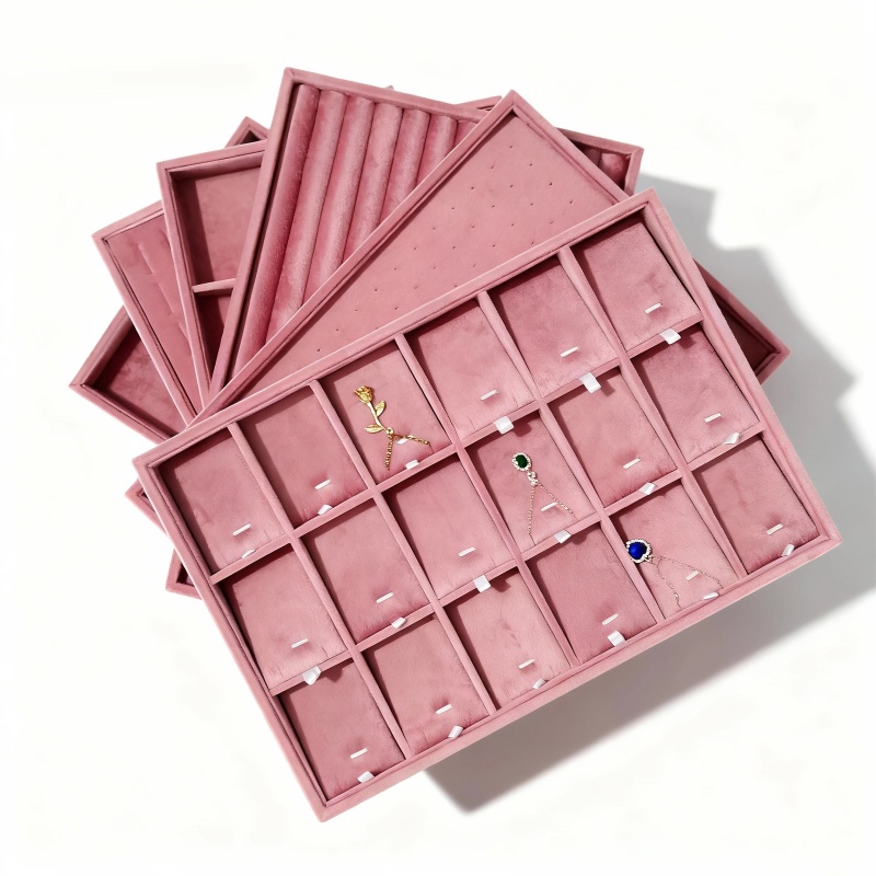 Velvet Jewelry Organizer Trays - Women Accessories List บทวิจารณ์และราคา