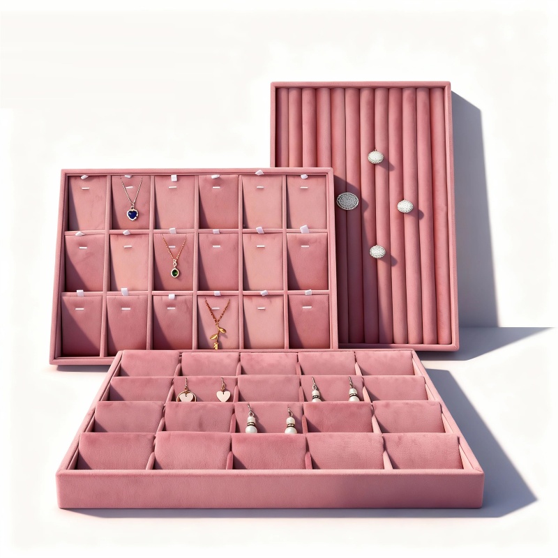 Velvet Jewelry Organizer Trays - Women Accessories List บทวิจารณ์และราคา
