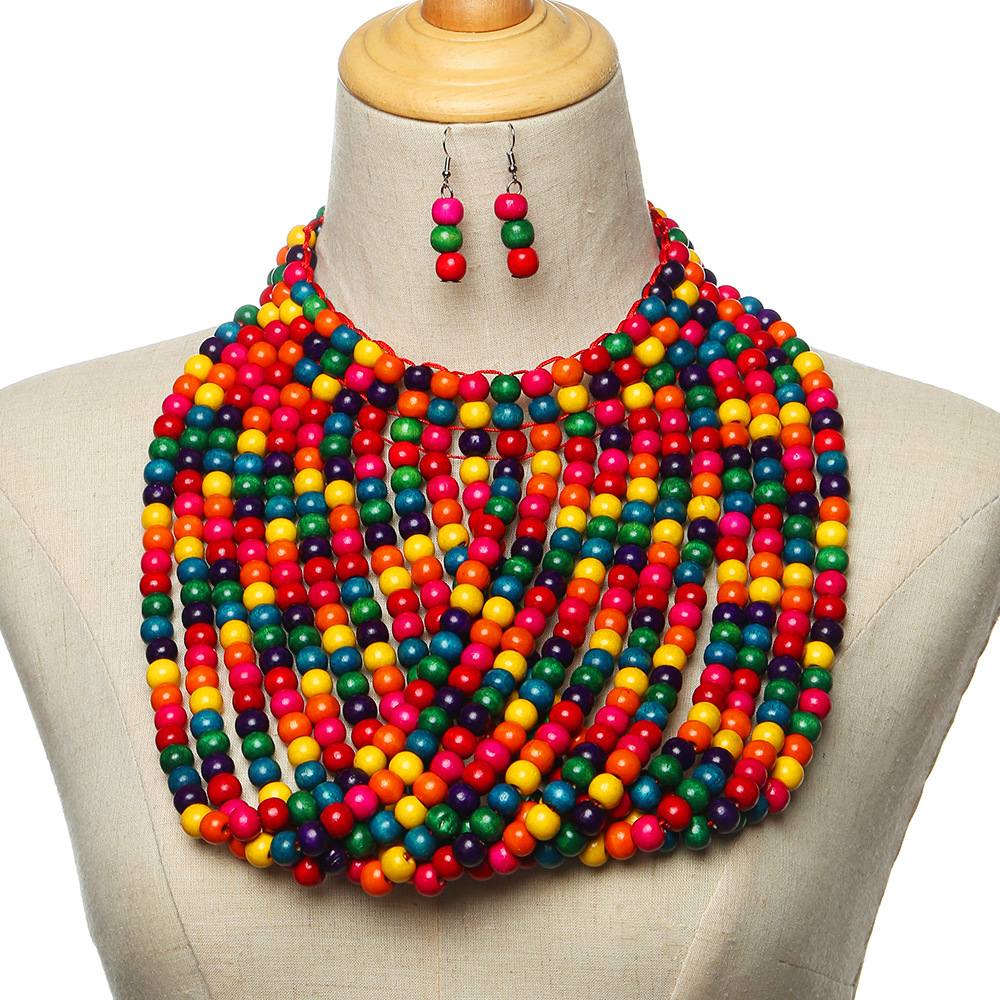 African style wood bead fringe - Women'S Accessories Amazon บทวิจารณ์และราคา