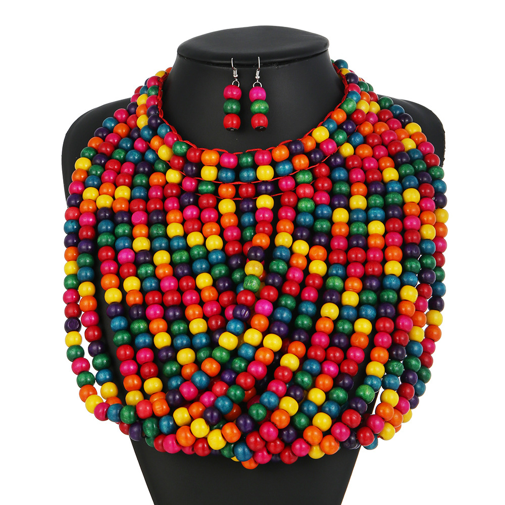 African style wood bead fringe - Women'S Accessories Amazon บทวิจารณ์และราคา