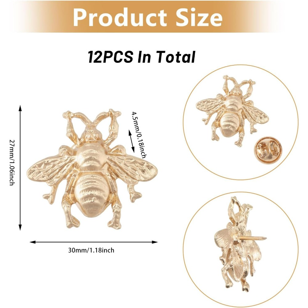 12PCS Honeybee Brooch Pin Gold - Brooch Pin Gold บทวิจารณ์และราคา