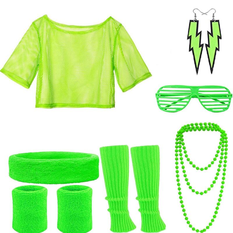 80s Hippie Disco Outfit Set Ne - Women Accessories Earrings บทวิจารณ์และราคา