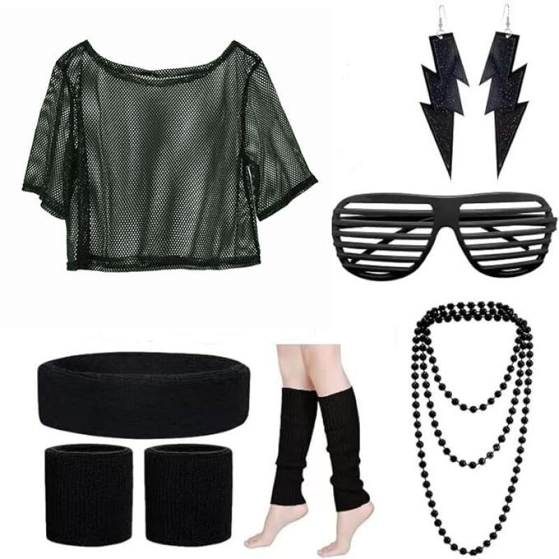 80s Hippie Disco Outfit Set Ne - Women Accessories Earrings บทวิจารณ์และราคา