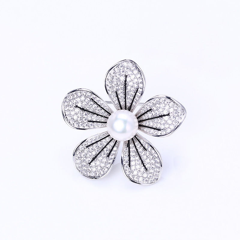 Copper Plated Real Gold, Pearl - Brooch Pin Gold บทวิจารณ์และราคา