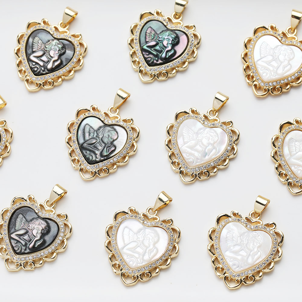 1PCS Dainty Heart Shell Angel  - Charm Necklace Dainty บทวิจารณ์และราคา
