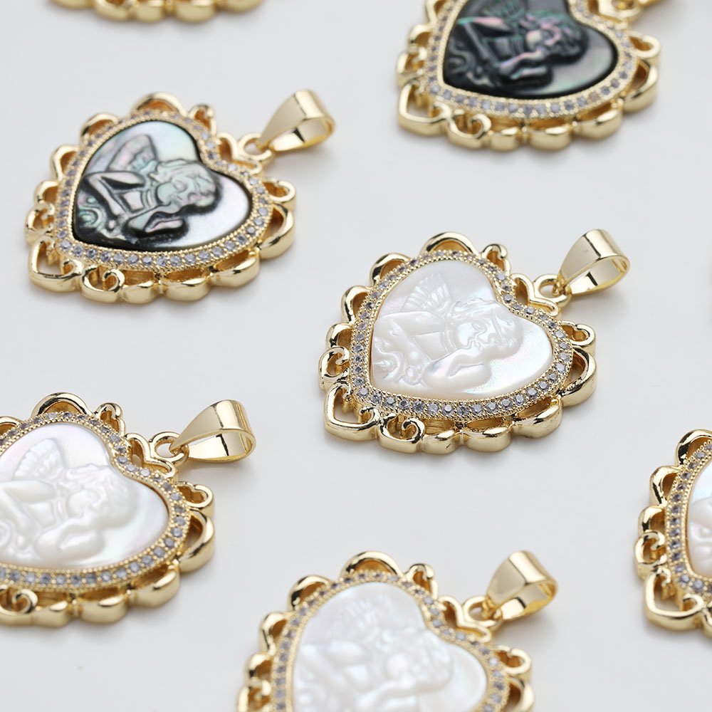 1PCS Dainty Heart Shell Angel  - Charm Necklace Dainty บทวิจารณ์และราคา
