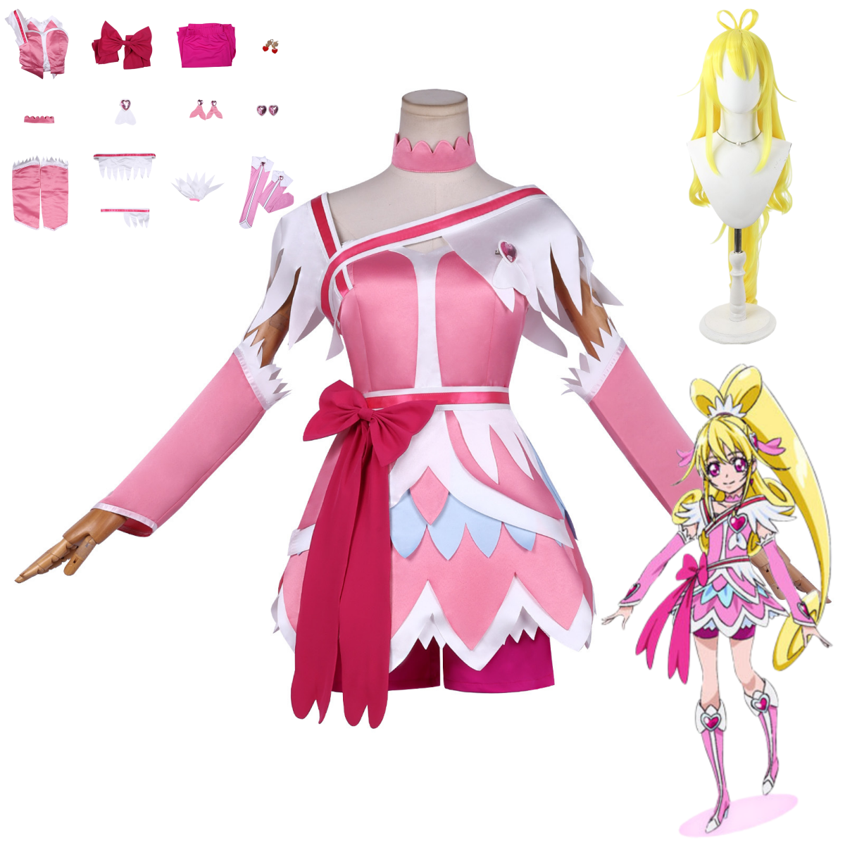 Anime Doki Doki! PreCure Cure  - Women Accessories Earrings บทวิจารณ์และราคา