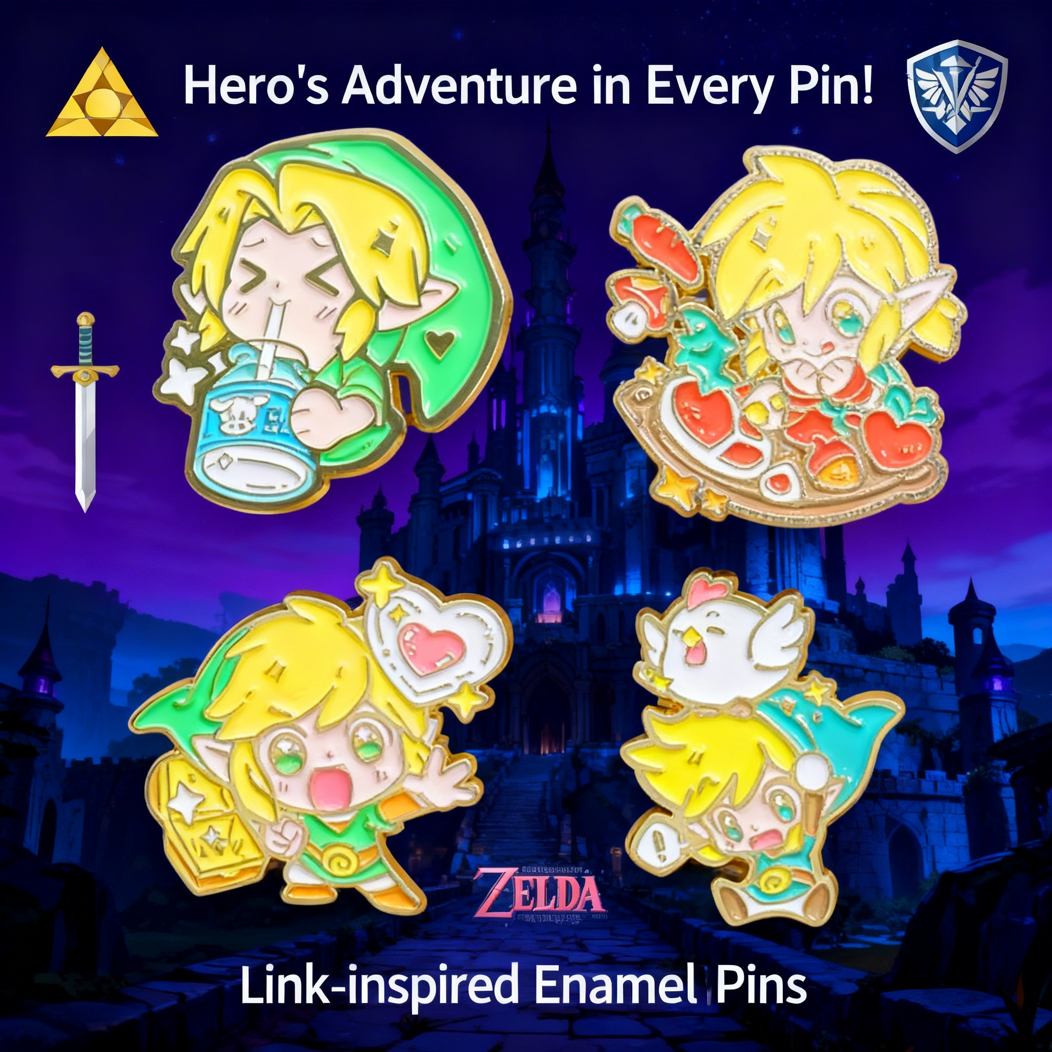 Adventure Game Badges Enamel P - Women'S Accessories Clothing บทวิจารณ์และราคา