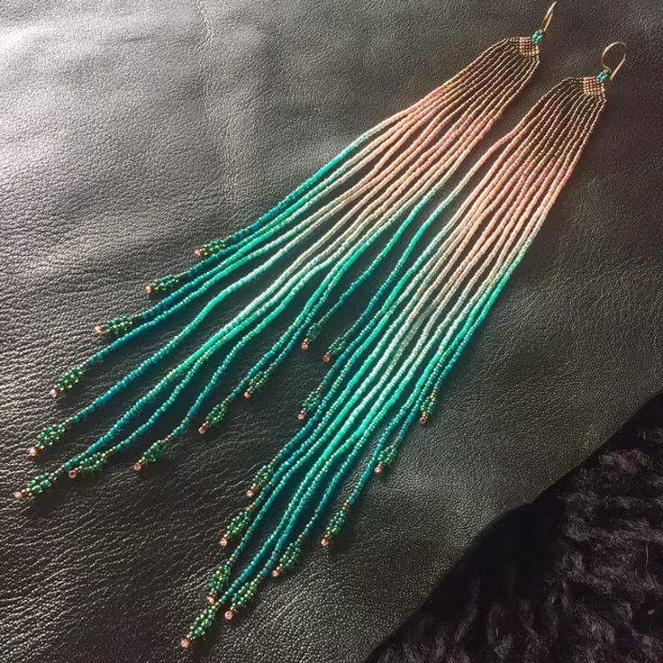 Rice bead earrings Gradient co - Tassel Earrings Boho บทวิจารณ์และราคา