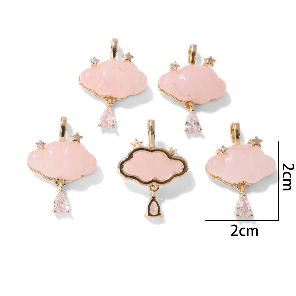 1PC Natural Stone Quartz Penda - Charm Necklace Dainty บทวิจารณ์และราคา