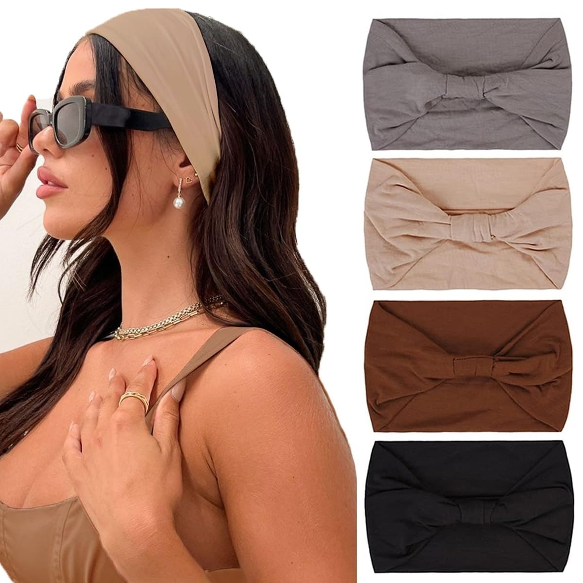 4 Pcs Wide Soft Stretchy Headb - Women'S Yoga Accessories บทวิจารณ์และราคา