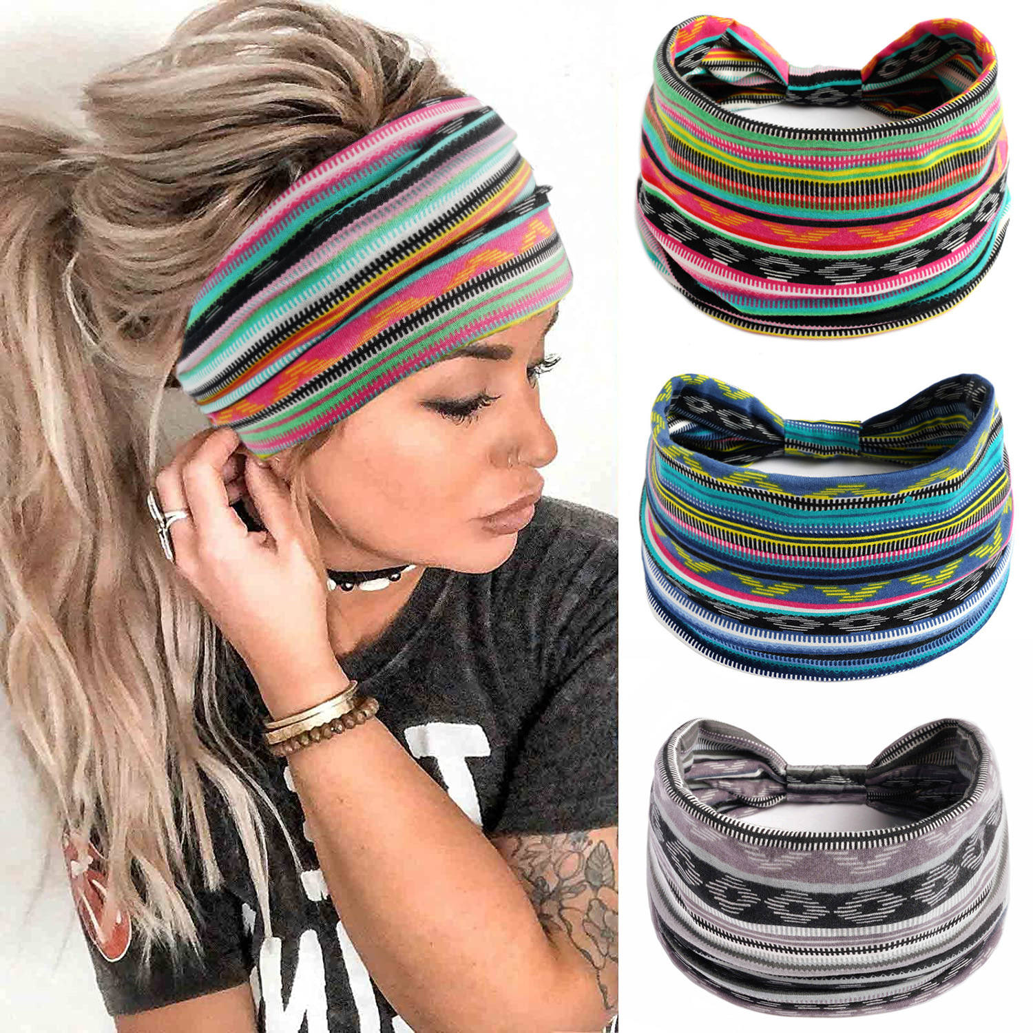 Fashion Solid Color Wide Edge  - Women'S Yoga Accessories บทวิจารณ์และราคา