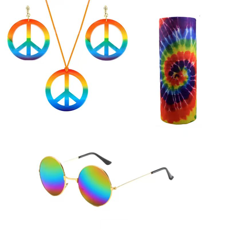 PESENAR Hippie Costume Set Gla - Women'S Accessories In The 60S บทวิจารณ์และราคา