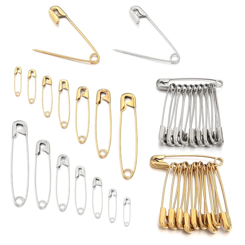 Stainless Steel Safety Pins si - Brooch Pin Gold บทวิจารณ์และราคา