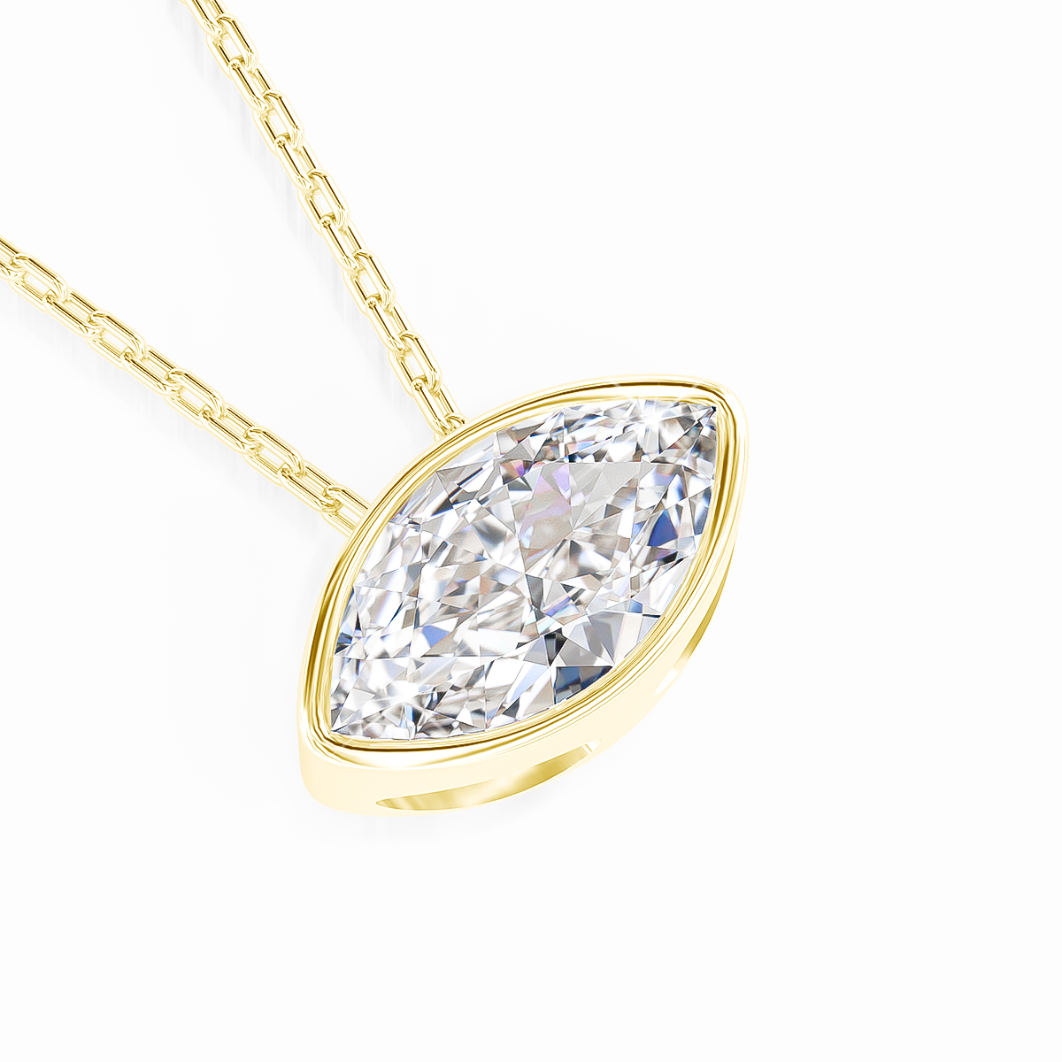 Real 14K Gold Filled Marquise  - Charm Necklace Dainty บทวิจารณ์และราคา