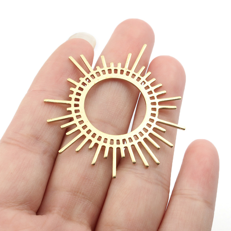 5pcs/lot Raw Brass Sun Burst C - Tassel Earrings Boho บทวิจารณ์และราคา