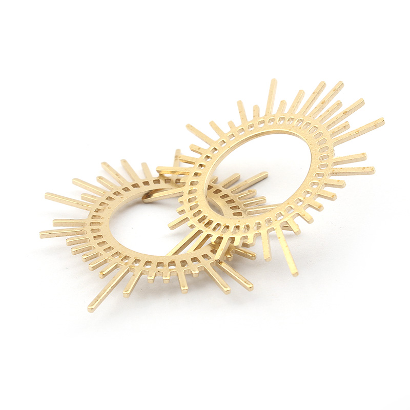 5pcs/lot Raw Brass Sun Burst C - Tassel Earrings Boho บทวิจารณ์และราคา