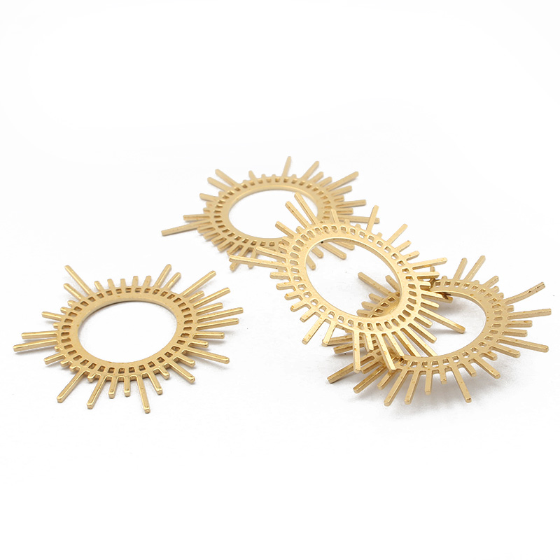 5pcs/lot Raw Brass Sun Burst C - Tassel Earrings Boho บทวิจารณ์และราคา