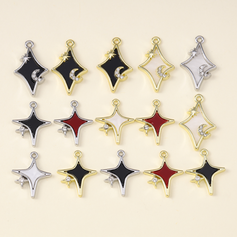 5pcs Dainty Polar Stars Charms - Charm Necklace Dainty บทวิจารณ์และราคา
