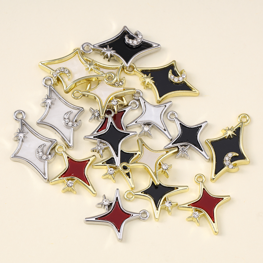 5pcs Dainty Polar Stars Charms - Charm Necklace Dainty บทวิจารณ์และราคา