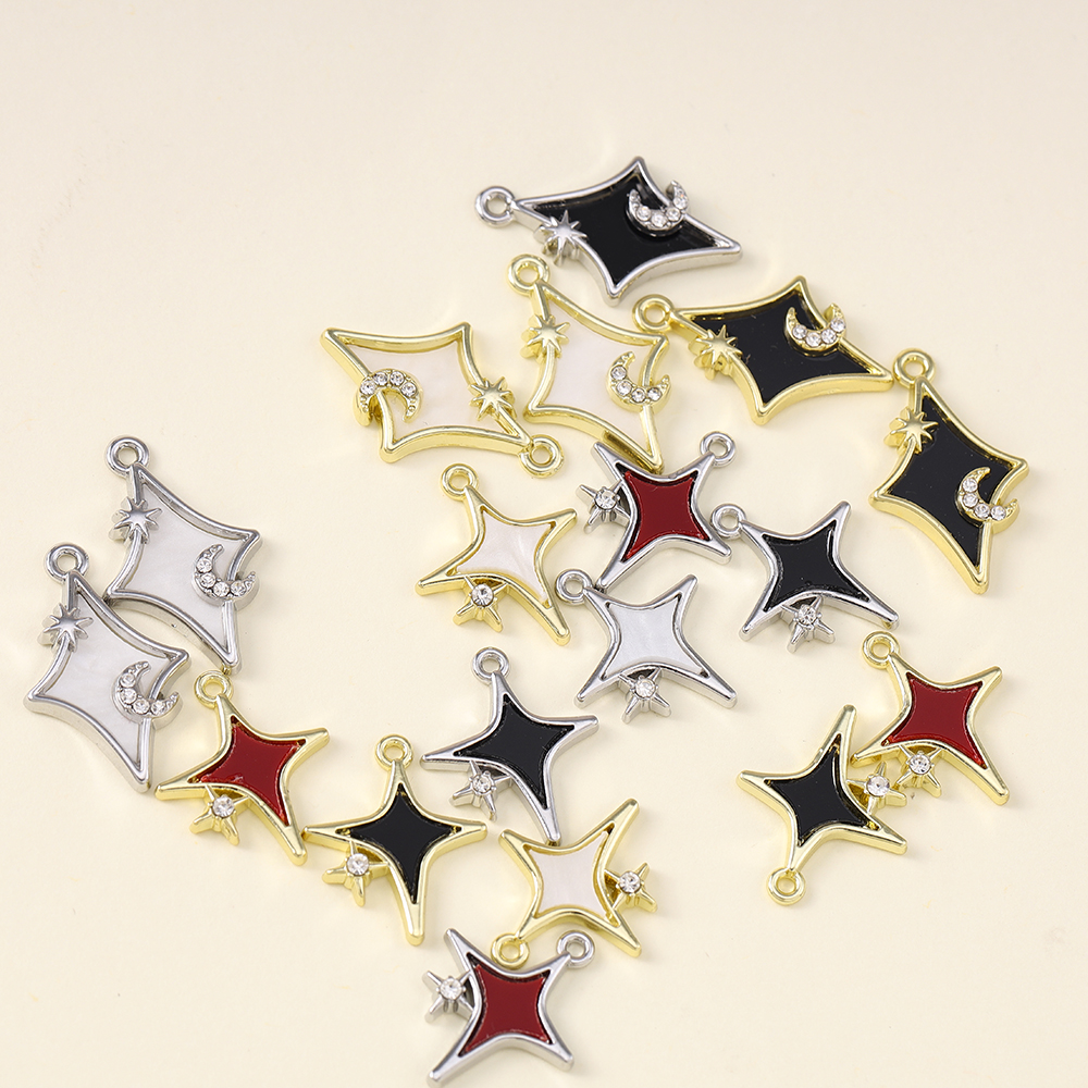 5pcs Dainty Polar Stars Charms - Charm Necklace Dainty บทวิจารณ์และราคา