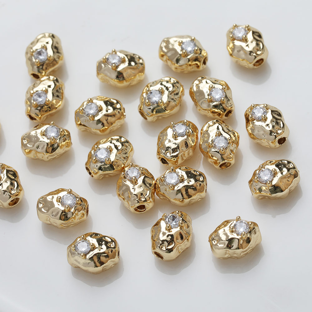 4PCS Dainty Oval Brass Beads S - Charm Necklace Dainty บทวิจารณ์และราคา