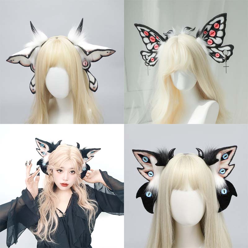 Moth Ears Headband Fursuit Dem - Evil Eye Bracelet บทวิจารณ์และราคา