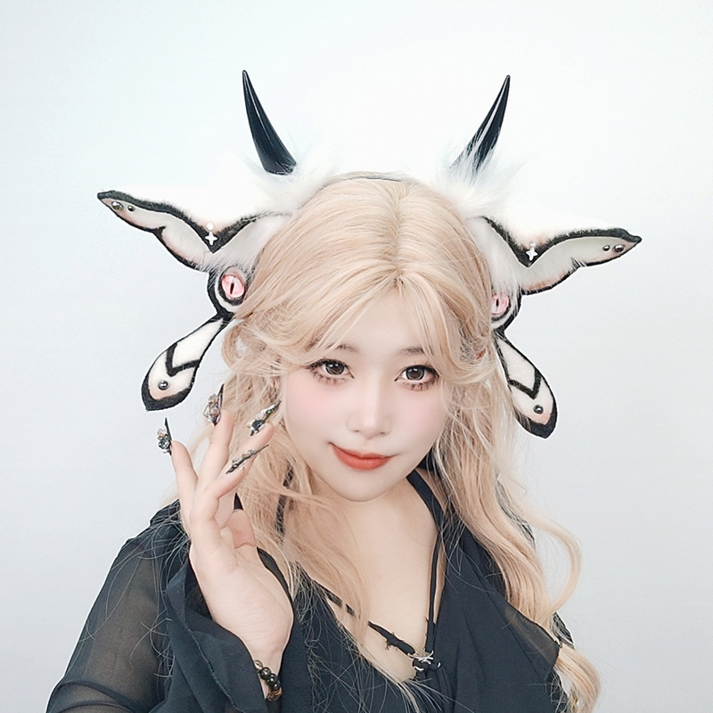 Moth Ears Headband Fursuit Dem - Evil Eye Bracelet บทวิจารณ์และราคา
