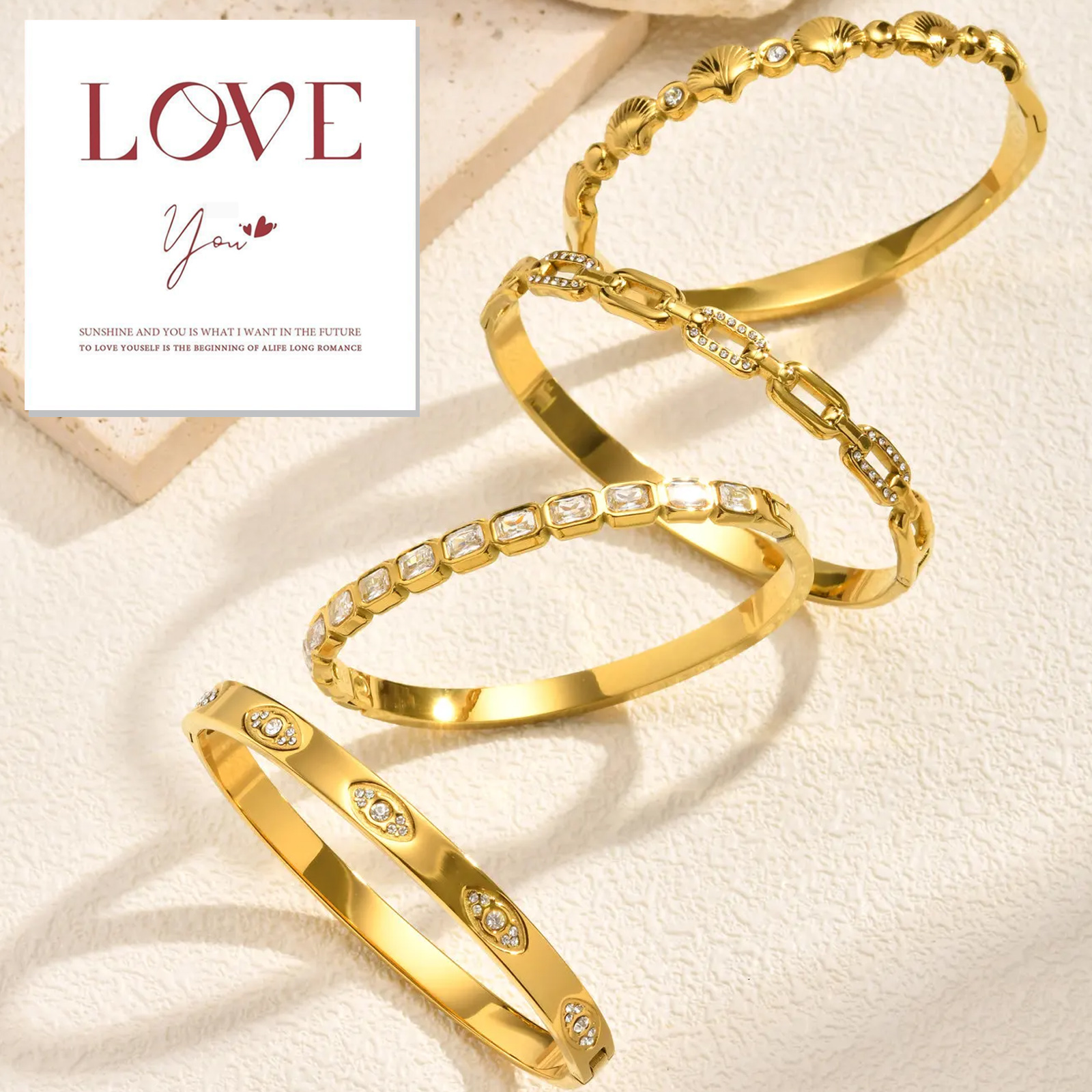 14K Gold Plated Bracelets for  - Evil Eye Bracelet บทวิจารณ์และราคา