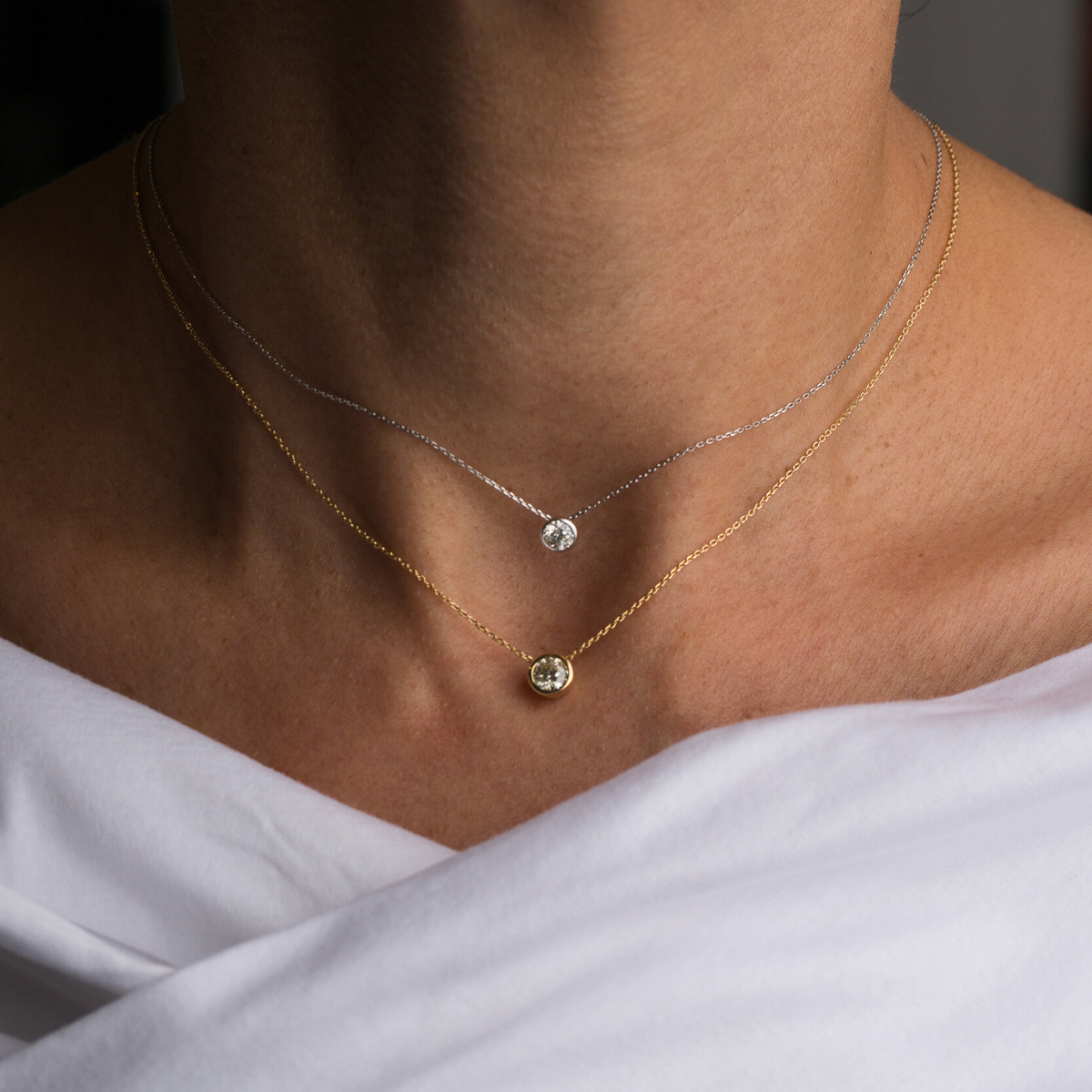 100% 925 Sterling Silver Forev - Charm Necklace Dainty บทวิจารณ์และราคา