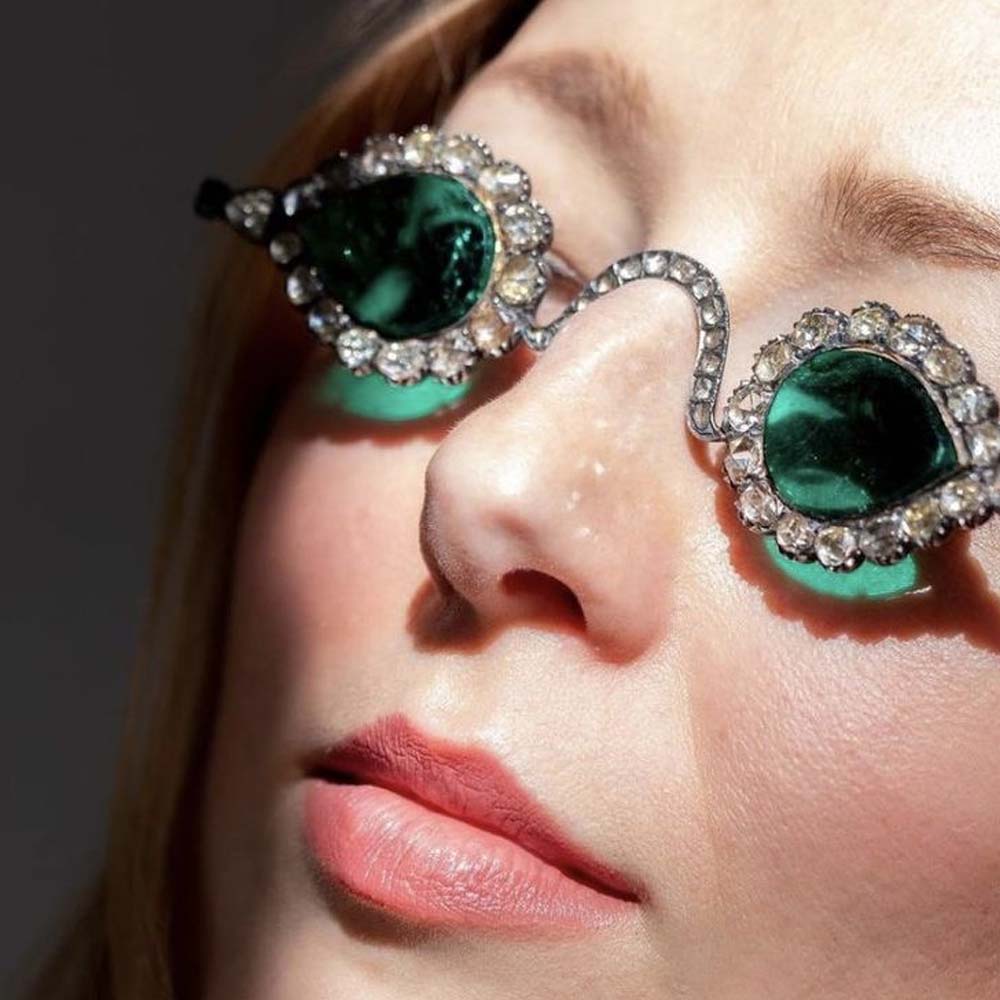Stonefans Green Water Drop Sun - Women Accessories Dropshipping บทวิจารณ์และราคา