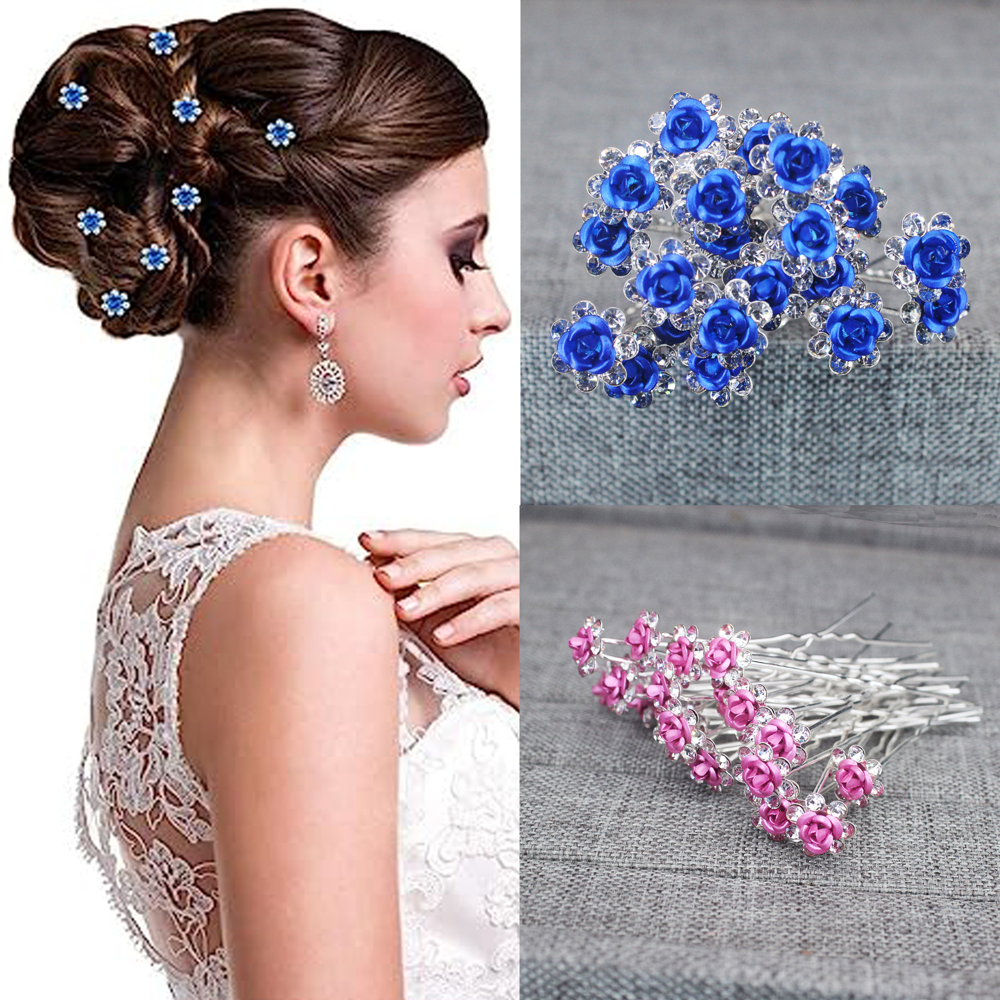20PCS Rose Flower Rhinestone H - Women'S Formal Accessories บทวิจารณ์และราคา