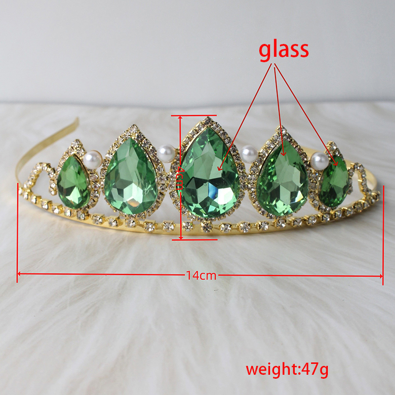 Green Water Drop Rhinestone Cr - Women Accessories Dropshipping บทวิจารณ์และราคา