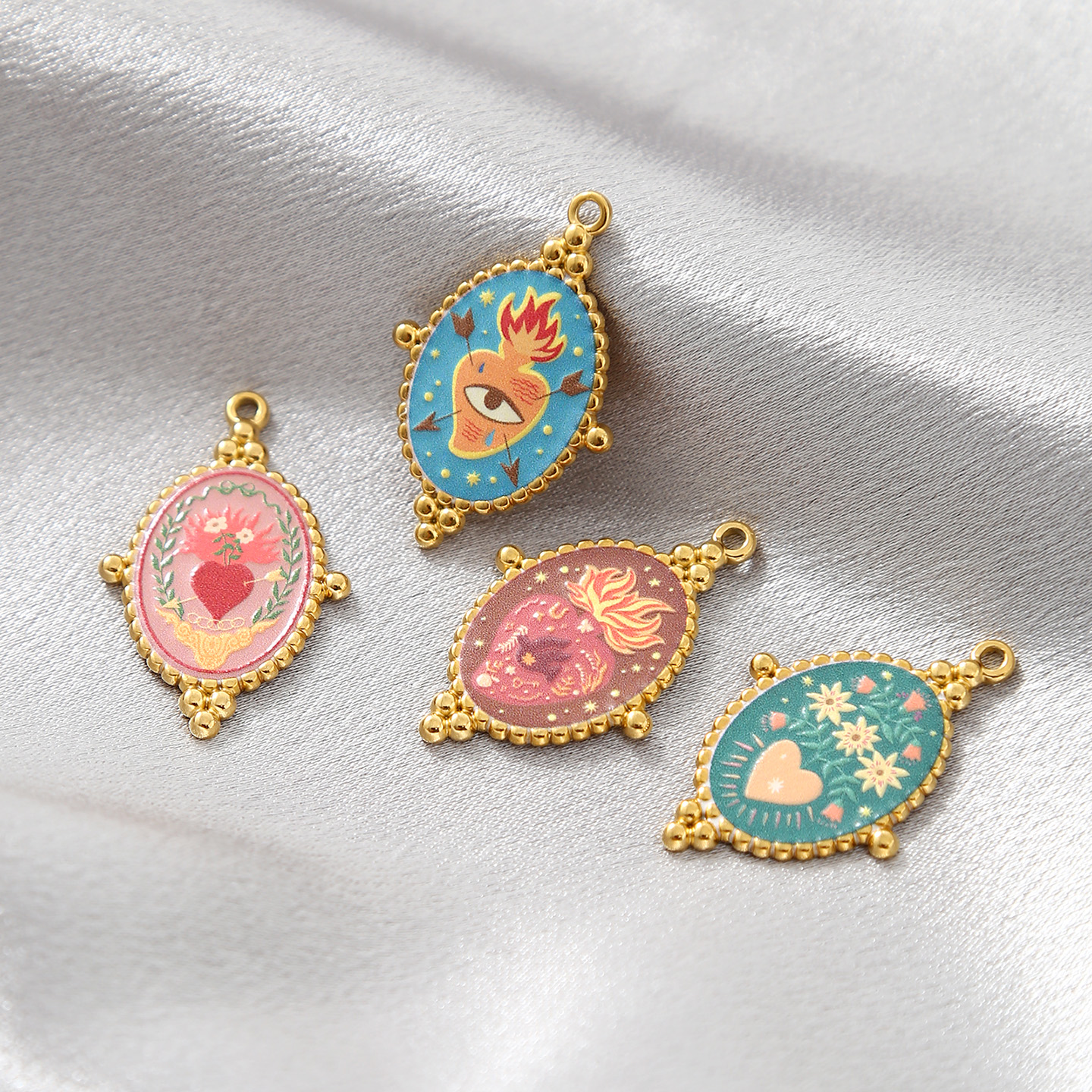 3pcs Gold Plated Stainless Ste - Evil Eye Bracelet บทวิจารณ์และราคา