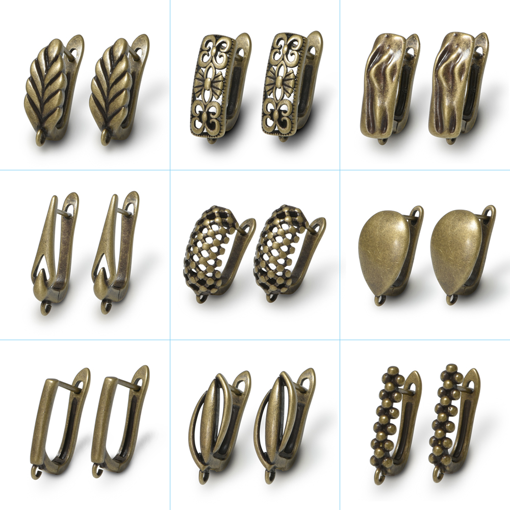 1 Pair 18K Gold Plated Brass E - Women Accessories Earrings บทวิจารณ์และราคา