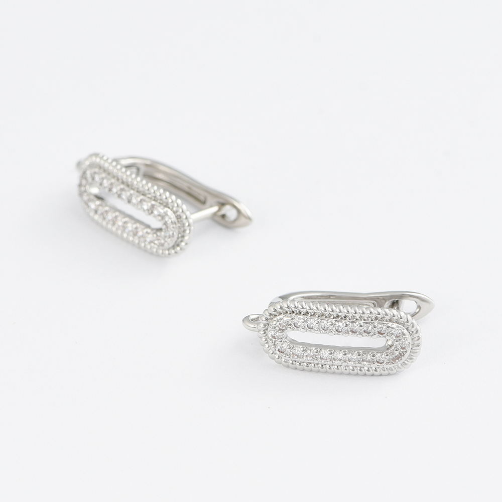 1 Pair 18K Gold Plated Brass E - Women Accessories Earrings บทวิจารณ์และราคา