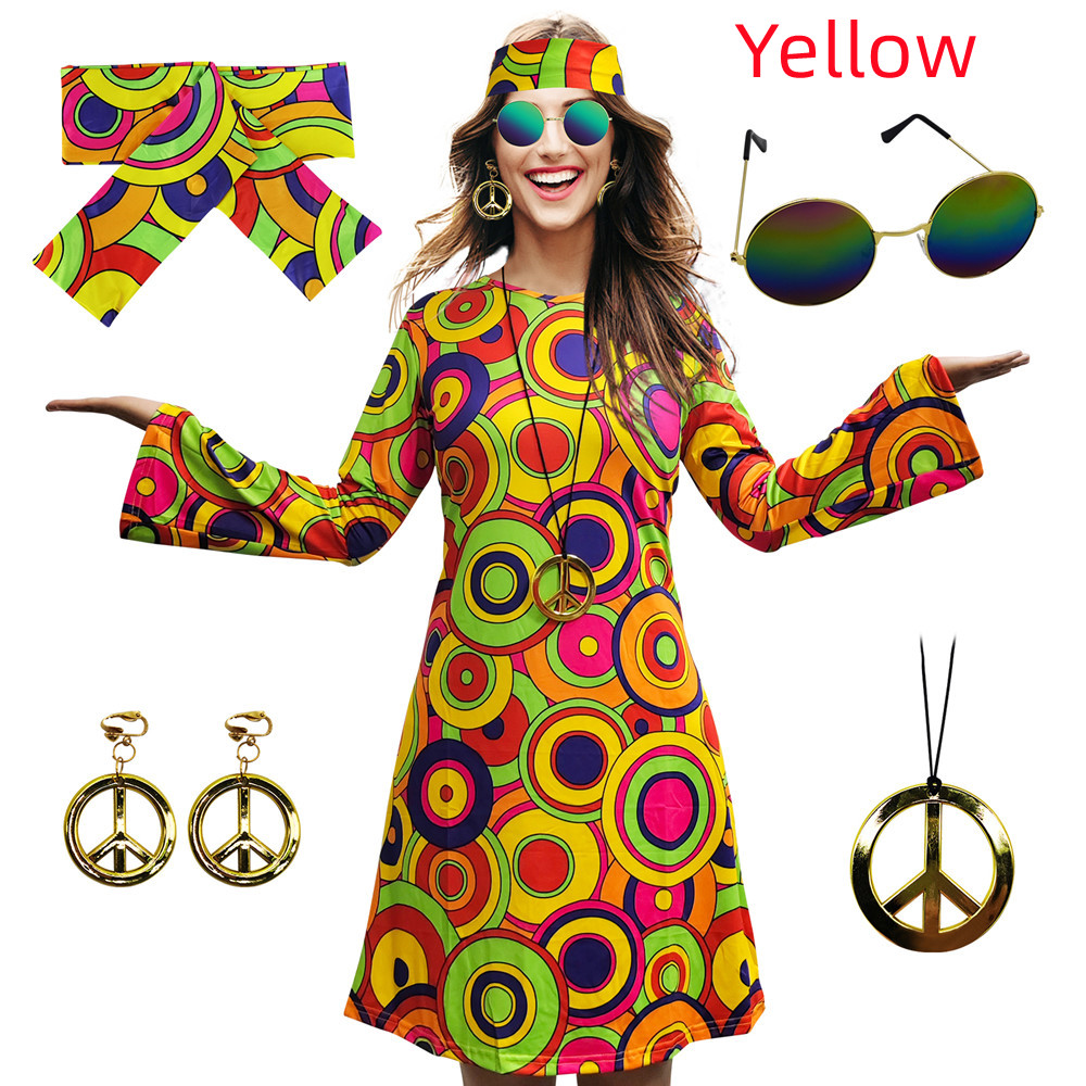 5pcs Set 60s 70s Women Hippie  - Women'S Accessories In The 60S บทวิจารณ์และราคา